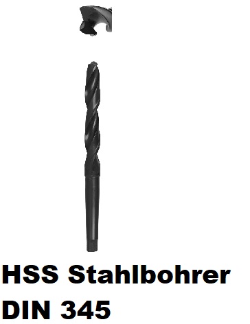 HSS Stahlbohrer DIN 345 mit  Morsekegelschaft